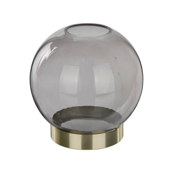 Vază transparentă Native Globe, ⌀ 12 cm , negru