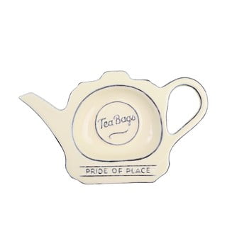 Suport ceramică pentru pliculețe de ceai T&G Woodware Pride of Place, crem