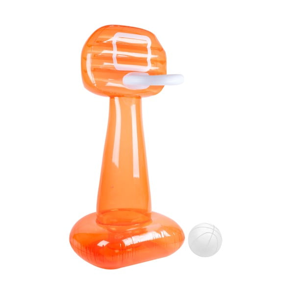 Set cu minge și coș de basket gonflabil Sunnylife Pomelo, portocaliu