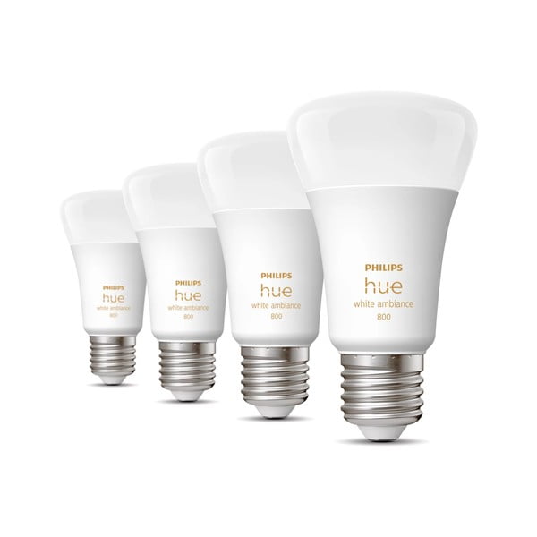 Becuri smart LED E27, 4 buc. 9 W White ambiance – Philips Hue