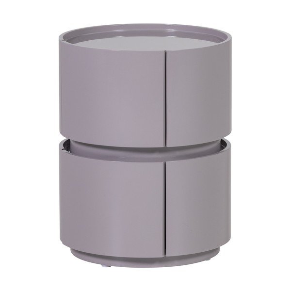 Noptieră gri deschis cu aspect lucios Lunex – WOOOD-image-4