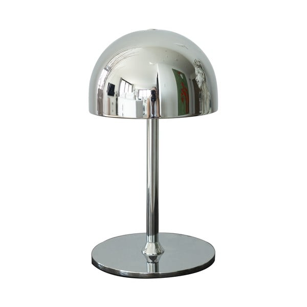 Veioză argintie LED cu control prin telecomandă cu abajur din metal (înălțime 22 cm) Tim – Sirius