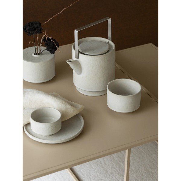 Ceainic crem cu filtru din gresie ceramică 1 l Makoto – Blomus-image-1