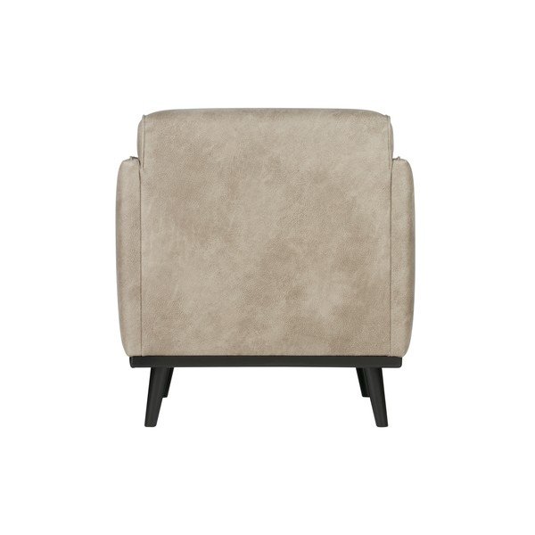 Fotoliu din piele artificială BePureHome Statemnent, gri deschis-image-4