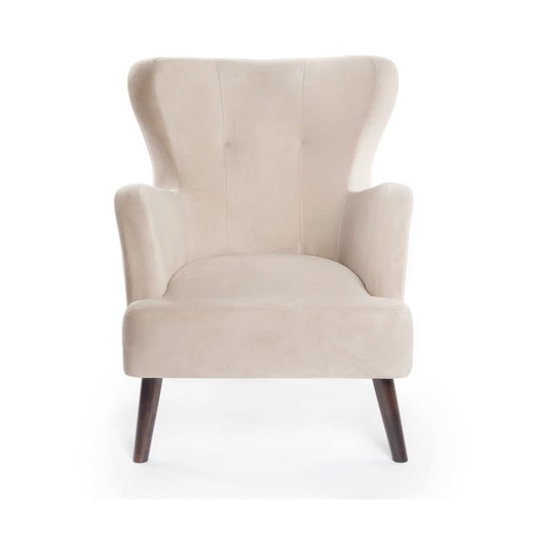 Fotoliu bej wing cu tapițerie din catifea Noemye – Bonami Selection-image-2