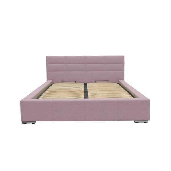 Pat dublu Mazzini Beds Reve, 140 x 200 cm, roz deschis-image-4