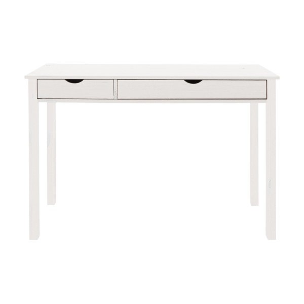 Birou din lemn de pin Støraa Gava, lungime 100 cm, alb-image-2