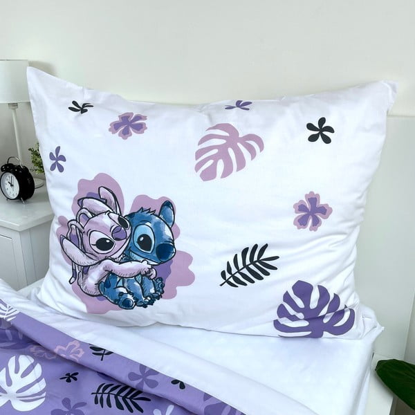 Lenjerie de pat pentru copii din bumbac pentru pat de o persoană 140x200 cm Lilo and Stitch – Jerry Fabrics-image-4