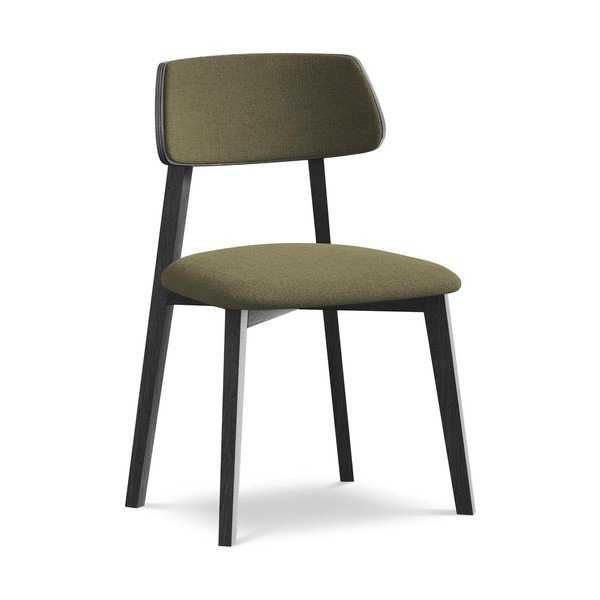 Scaun de dining verde din lemn masiv Niu – Makamii