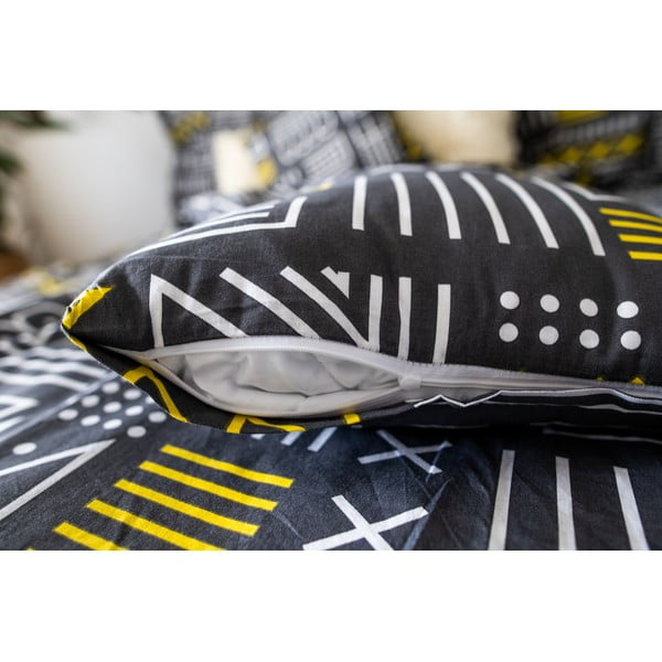 Lenjerie de pat gri din bumbac pentru pat de o persoană 140x200 cm LP Dita Runy – Cotton House-image-3