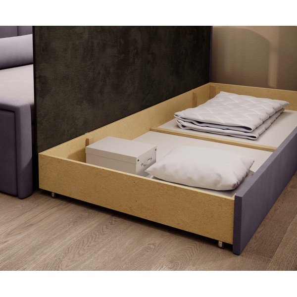 Canapea roz extensibilă/cu spațiu de depozitare cu tapițerie din chenille 214 cm Fulgeo – ELTAP-image-4