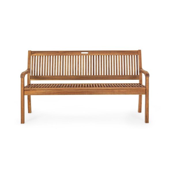 Bancă de grădină în culoare naturală din lemn masiv Noemi – Bizzotto