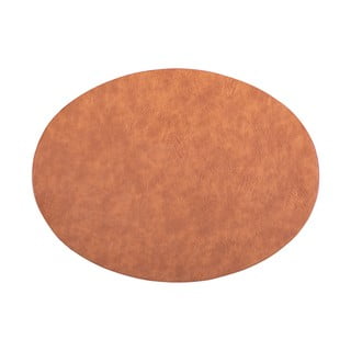 Suport farfurie din imitație de piele ZicZac Troja, 33 x 45 cm, portocaliu - maro