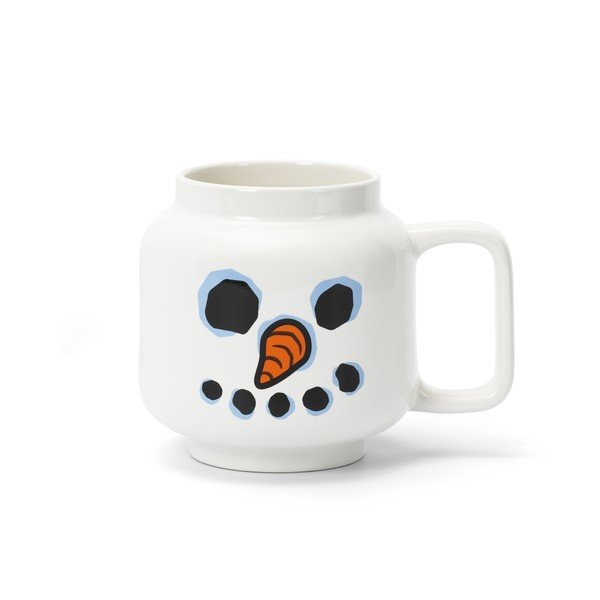 Cană pentru copii albă pentru latte din ceramică 530 ml Snowman – LEGO®