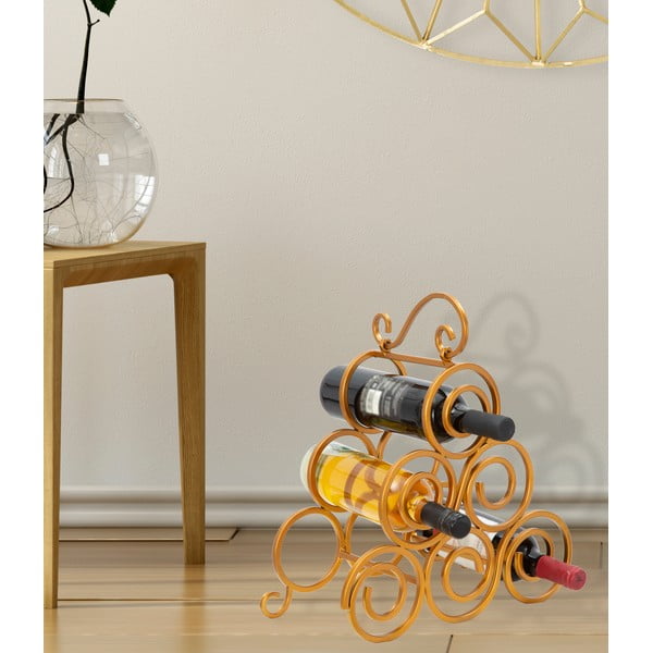 Suport pentru sticle de vin Mauro Ferretti, auriu-image-1