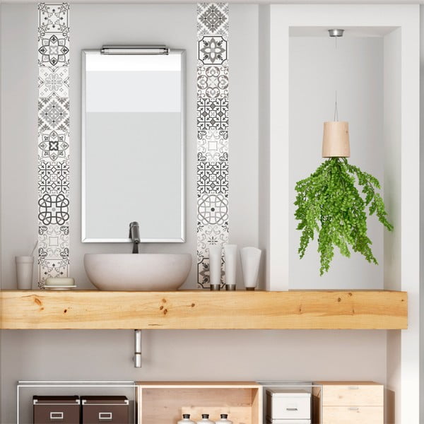 Set 30 autocolante Ambiance Cement Tiles Shade of Gray Bari, 10 x 10 cm-image-2