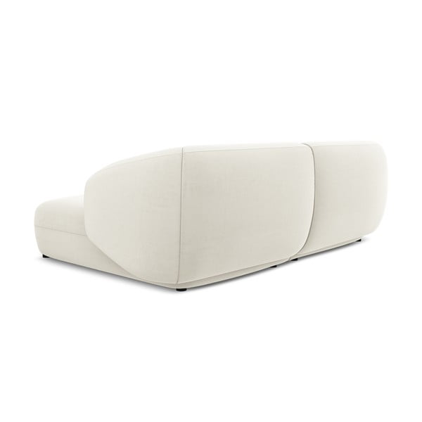 Colțar alb cu tapițerie din catifea (cu colț pe partea dreaptă) Moana – Makamii-image-4