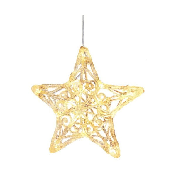 Stea luminoasă suspendată Best Season Crystal Snowflake, 25 cm