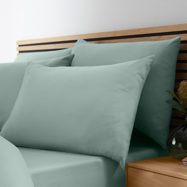 Lenjerie de pat verde din microfibră pentru pat de o persoană 135x200 cm So Soft Easy Iron – Catherine Lansfield-image-3