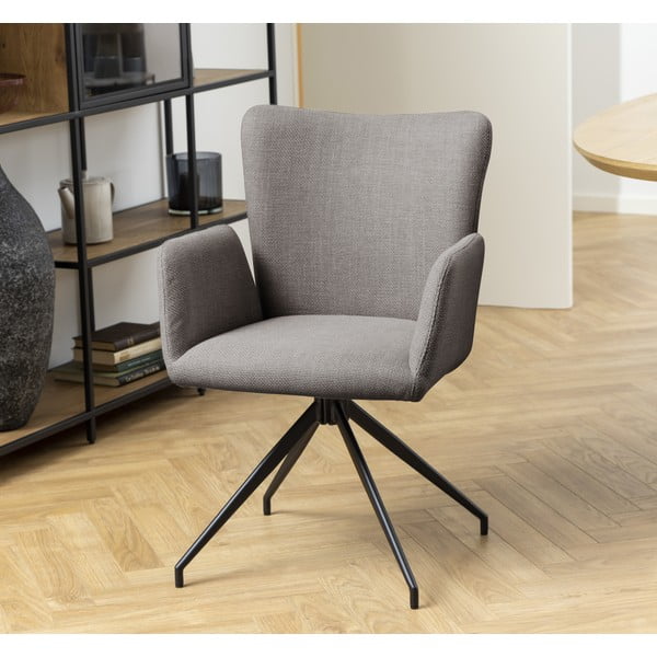 Set de scaune de sufragerie gri 2 buc. tapițat Laura – Actona-image-1