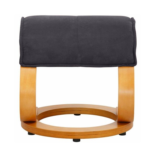 Set fotoliu și taburet cu tapițerie textilă Støraa Rika, gri-image-4