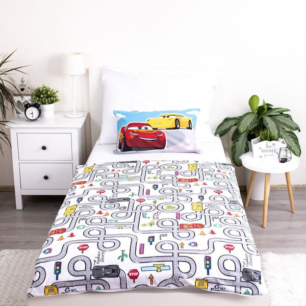 Lenjerie de pat pentru copii din bumbac pentru pătuț 100x135 cm Cars – Jerry Fabrics-image-3