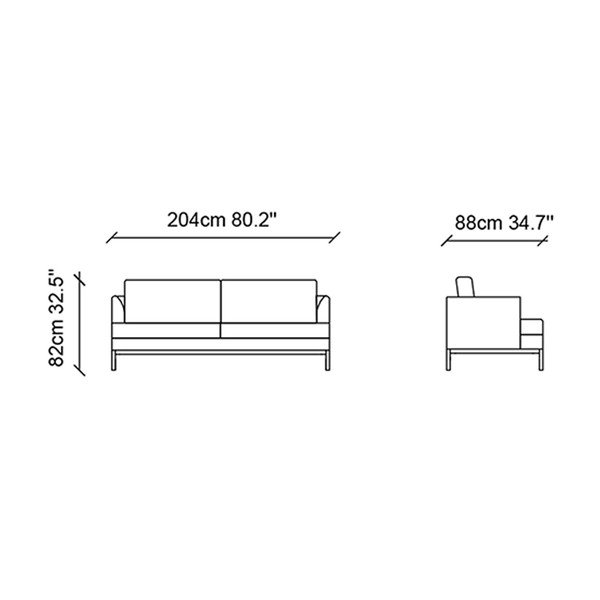 Canapea bej deschis Ndesign Pearl, lățime 204 cm-image-4