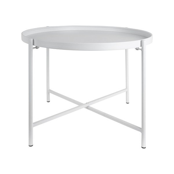 Măsuță de cafea albă rotundă din metal ø 50 cm Meseta  – Leitmotiv-image-4