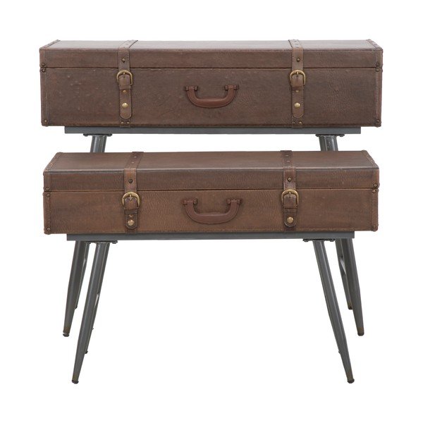 Set 2 console din lemn de brad Mauro Ferretti Travel-image-3