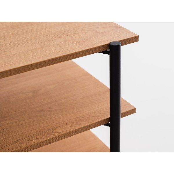 Bibliotecă neagră cu aspect de stejar 110x150 cm Rave - CustomForm-image-3