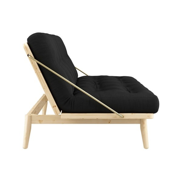 Canapea variabilă cu tapițerie din catifea reiată Karup Design Folk Raw/Charcoal-image-4