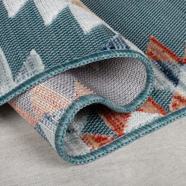 Covor tip traversă de exterior albastru 80x230 cm Avery Blue – Flair Rugs-image-2