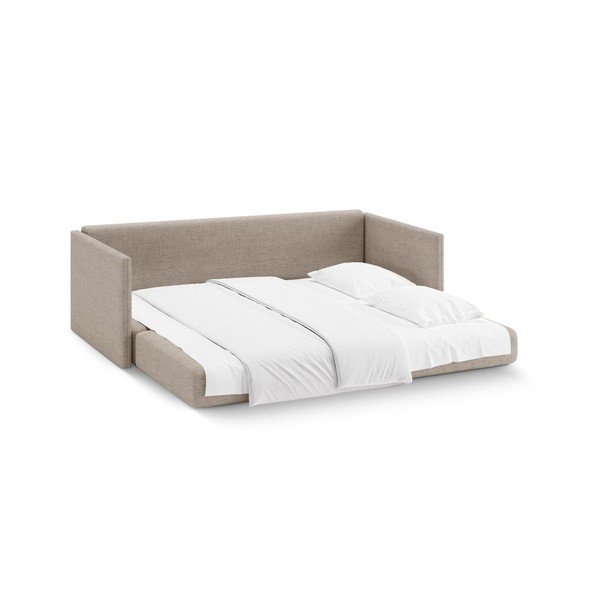 Canapea maro deschis extensibilă cu tapițerie din chenille 209 cm Shannon – Cosmopolitan Design-image-3