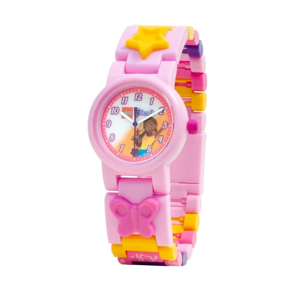 Ceas de mână cu curea pliabilă LEGO® Andrea, roz