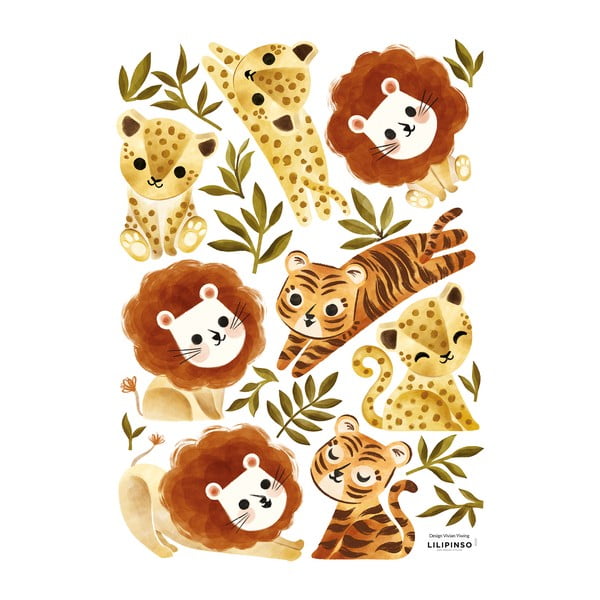 Folie cu stickere 30x42 cm Little Jungle Animals – Lilipinso