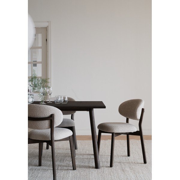 Scaun de dining crem/în culoare naturală închisă din lemn de stejar Patterson – Rowico-image-4