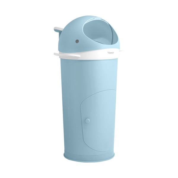 Coș de gunoi albastru deschis pentru scutece din plastic 25 l Whale – Kindsgut