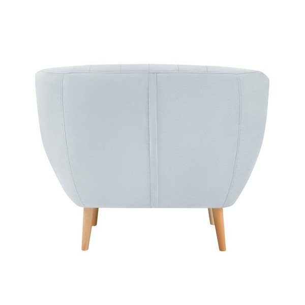 Fotoliu cu tapițerie din catifea Mazzini Sofas Sardaigne, albastru deschis-image-3