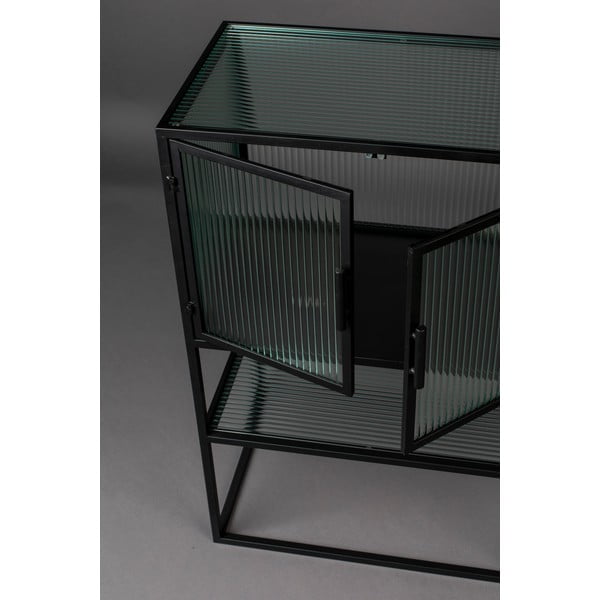 Vitrină neagră din metal 60x90 cm Boli – Dutchbone-image-1