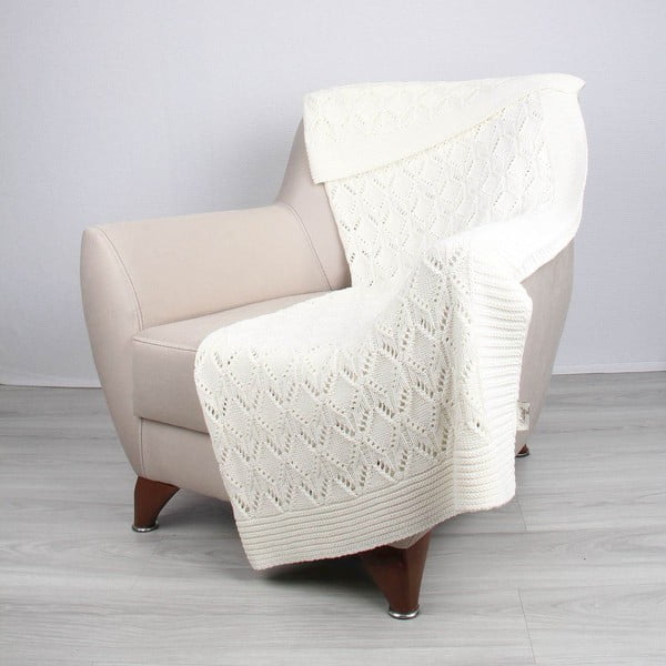 Cuvertură din bumbac Homemania Decor Jennifer, 130 x 170 cm, crem deschis-image-1