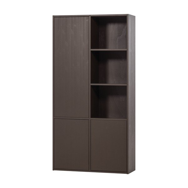 Dulap modular maro închis din lemn de pin 108x215 cm Meggy – WOOOD