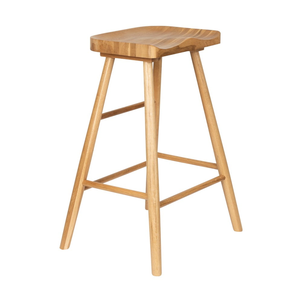 Scaun de bar în culoare naturală din lemn de stejar (înălțime șezut 655 cm) Vander – White Label