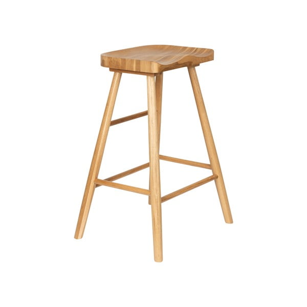 Scaun de bar în culoare naturală din lemn de stejar (înălțime șezut 65,5 cm) Vander – White Label-image-2