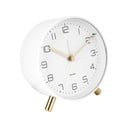 Ceas cu alarmă Karlsson Lofty, ø 11 cm, alb