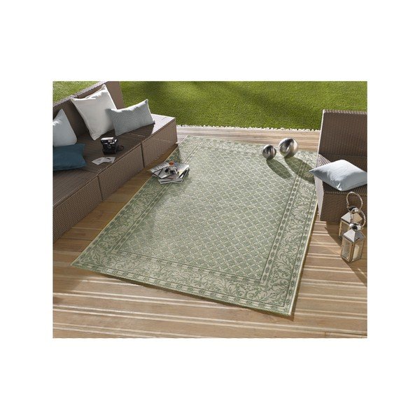 Covor adecvat pentru exterior NORTHRUGS Royal 160x230 cm, verde - crem-image-4