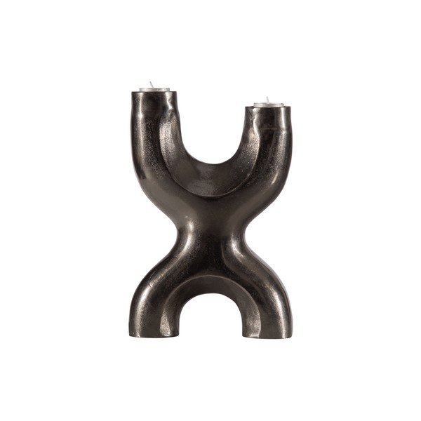 Suport metalic pentru lumânare WOOOD Don X, negru-image-1