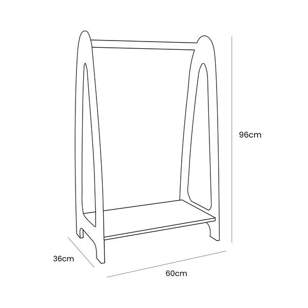 Cuier pentru copii în culoare naturală cu aspect de lemn de pin 60x96 cm Montessori – Meowbaby-image-1