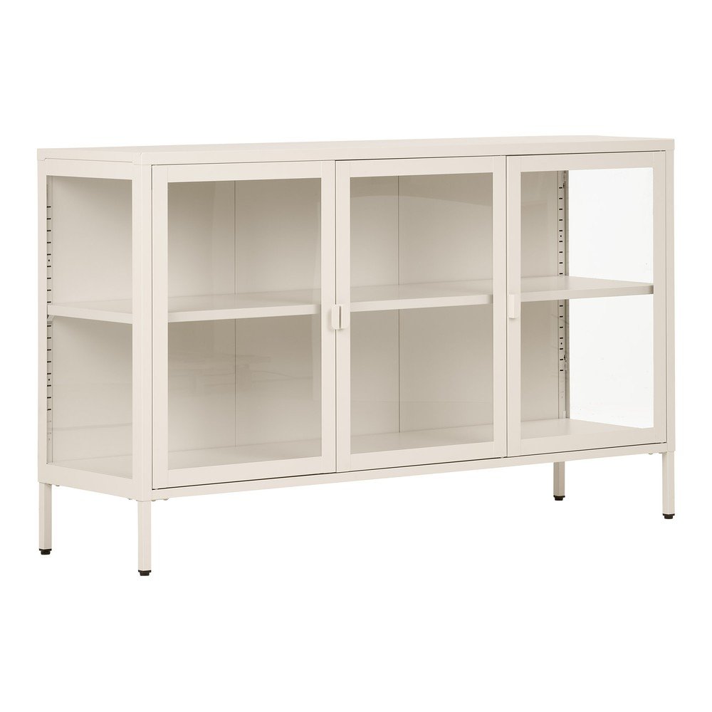 Vitrină crem din oțel 140x85x40 cm Brisbane – House Nordic