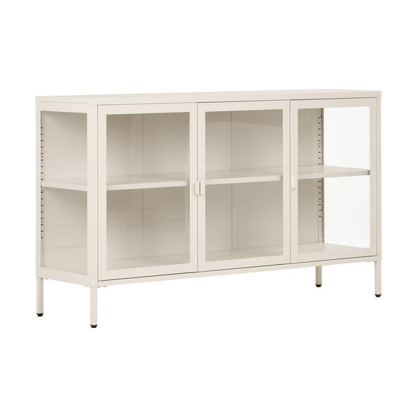 Vitrină crem din oțel 140x85x40 cm Brisbane – House Nordic