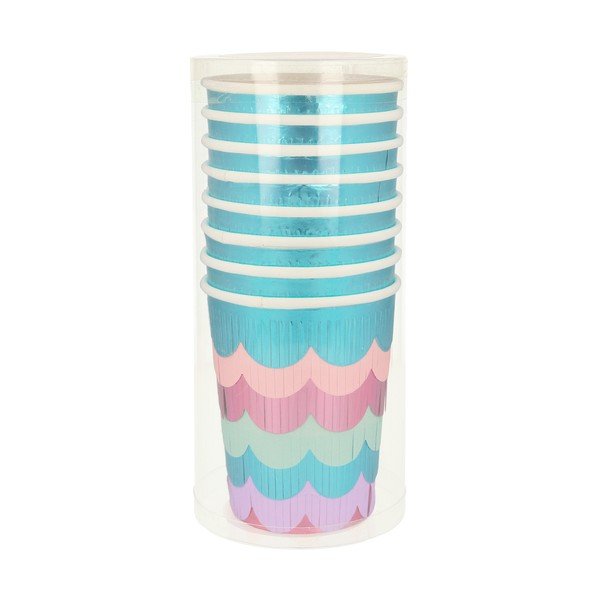 Pahare de unică folosință 8 buc. din hârtie Mermaid – Meri Meri-image-2
